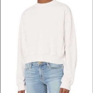 Cotton Citizen Milan white cropped sweatshirt